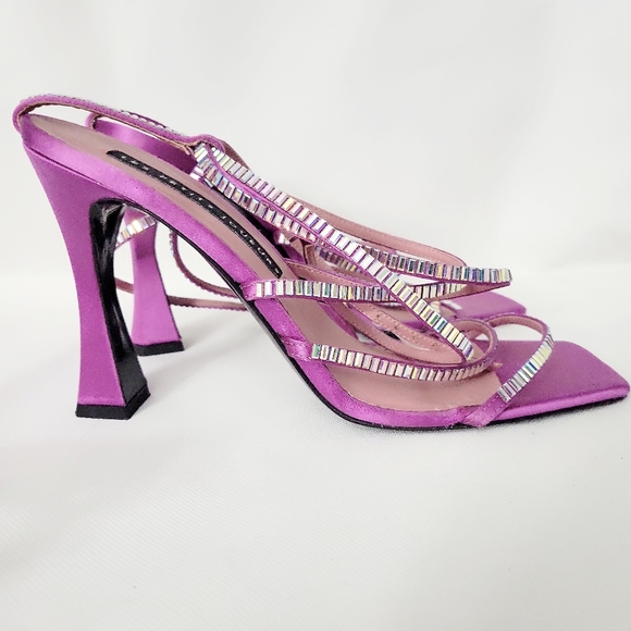 LES PETITS JOUEURS STRAPPY EMBELLISHED SANDALS sz 41 - Picture 3 of 5